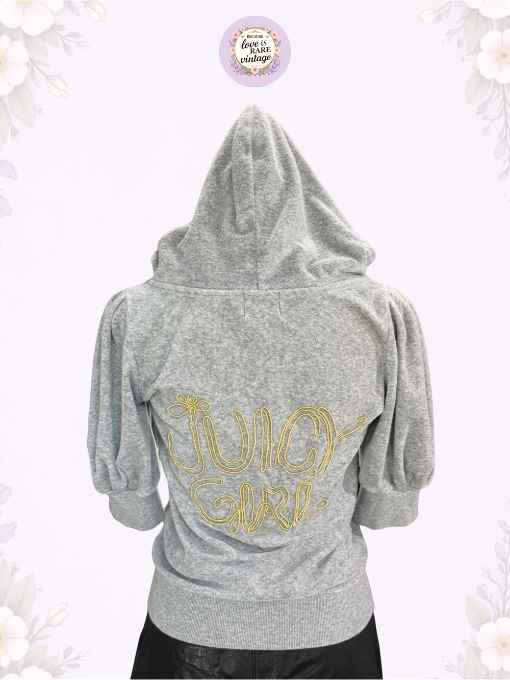 Vintage Juicy Couture Gray Zip-Up Hoodie • Y2K Juicy Girl Jacket • USA